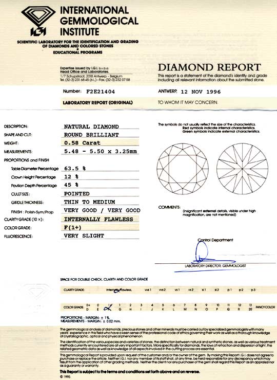 Foto 9 - Diamant IGI 0,58 Lupenrein Top Wesselton F VG/VG, D5769