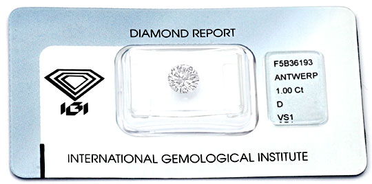 Foto 1 - Diamant 1,00 Brillant IGI Expertise River D VS1 Diamond, D5936