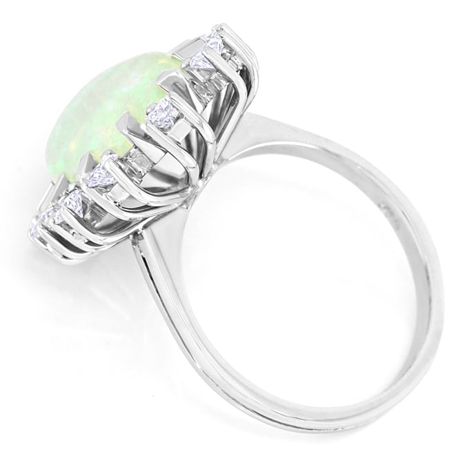 Foto 4 - Handarbeits-Ring Opal lupenreine Brillanten, S5679