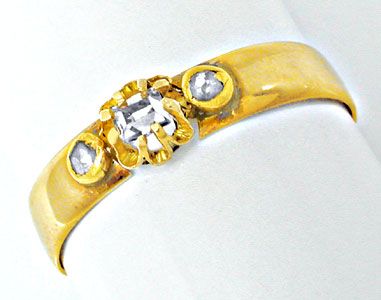 Foto 1 - Echt antiker Uralter Diamant-Ring 14K Toperhaltung, S8593