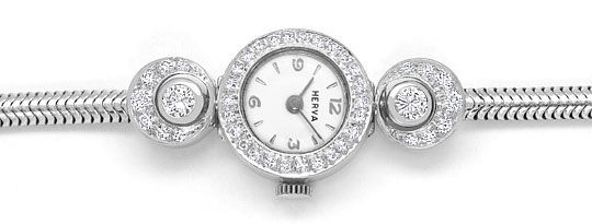 Foto 1 - Herva Diamant Damen-Armbanduhr mit 0,97ct 14K Weißgold, U2381